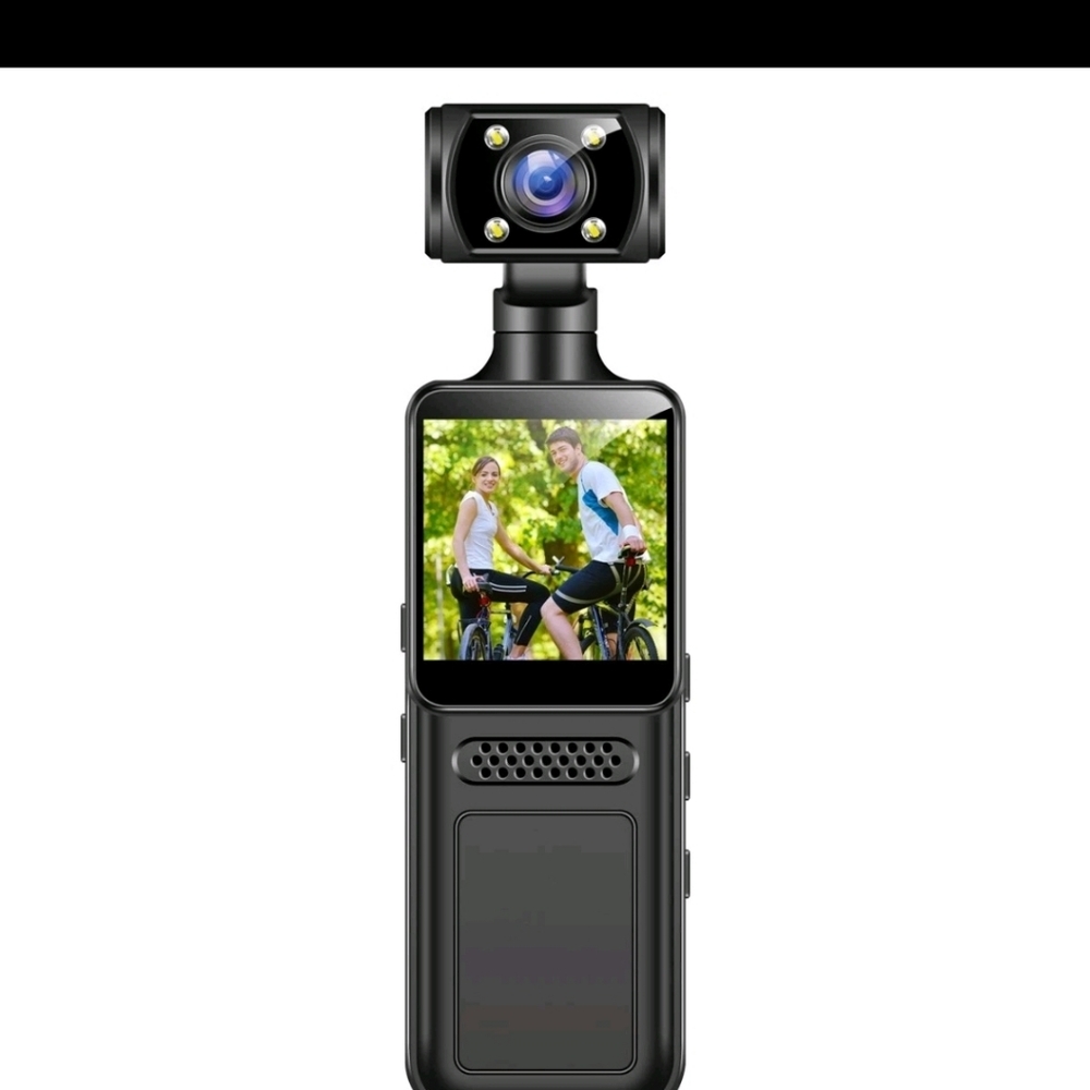 Compact Black Clip-On Camera
